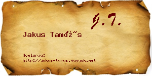 Jakus Tamás névjegykártya