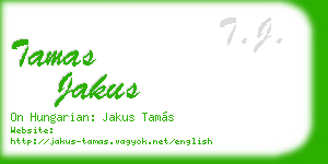 tamas jakus business card