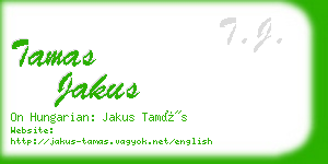 tamas jakus business card